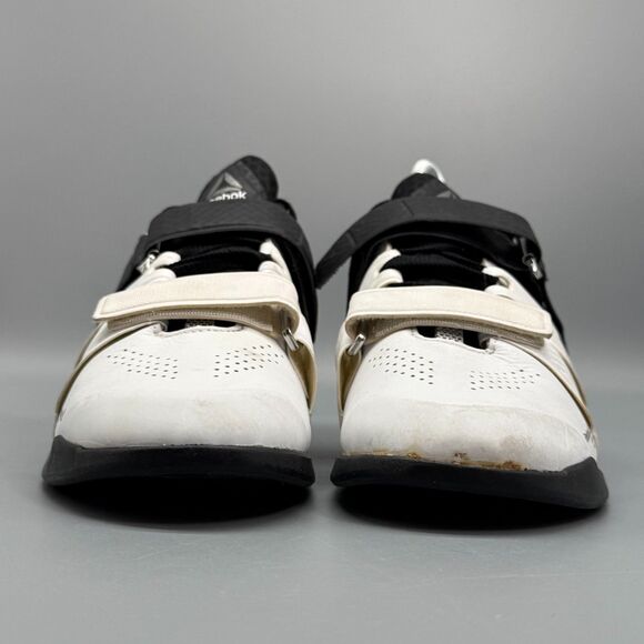 Reebok Legacy Lifter Women's 8.5 Black White Weightlifting Shoes Hook & Loop - Picture 4 of 11
